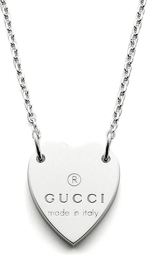 gucci heart nevklace|Gucci trademark necklace.